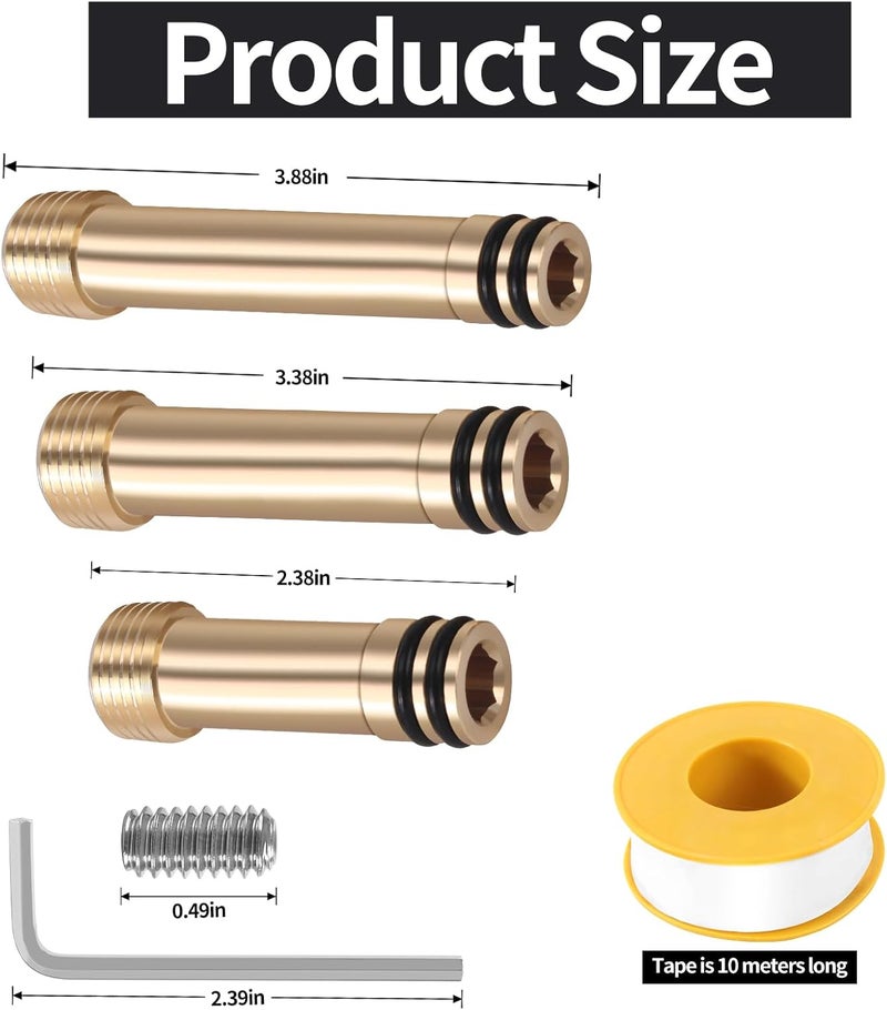 SMLFWE 1247984，1247985，1247986 Extender To Mount The Shower Drop Elbow To The Shower Wall,Compatible With K-98350 Awaken Wall Supply Elbow,Brass - Image 2